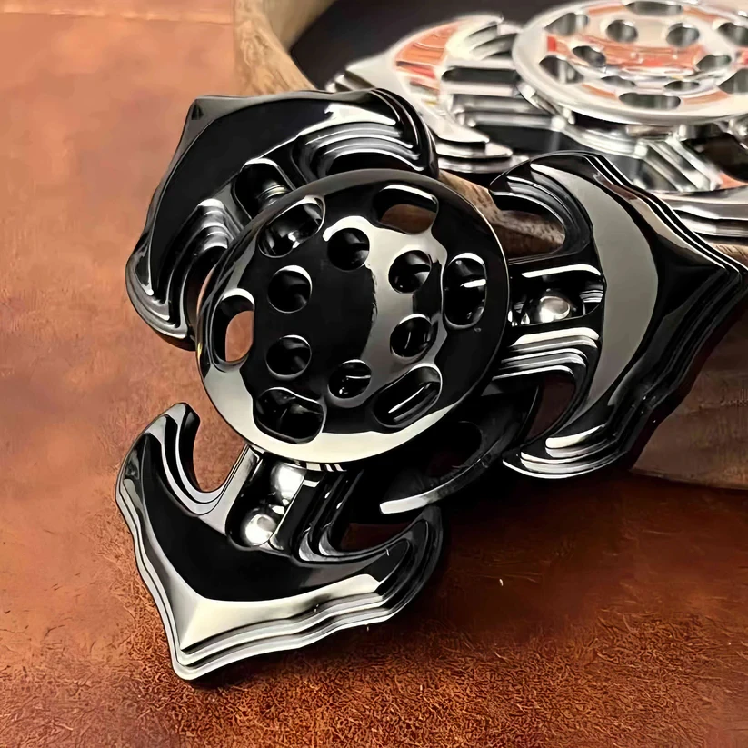 EDC Fidget Slider Spinner Trident สแตนเลสป้องกันความวิตกกังวล Sensory ของเล่น ADHD Focus ผู้ใหญ่แบบพกพา