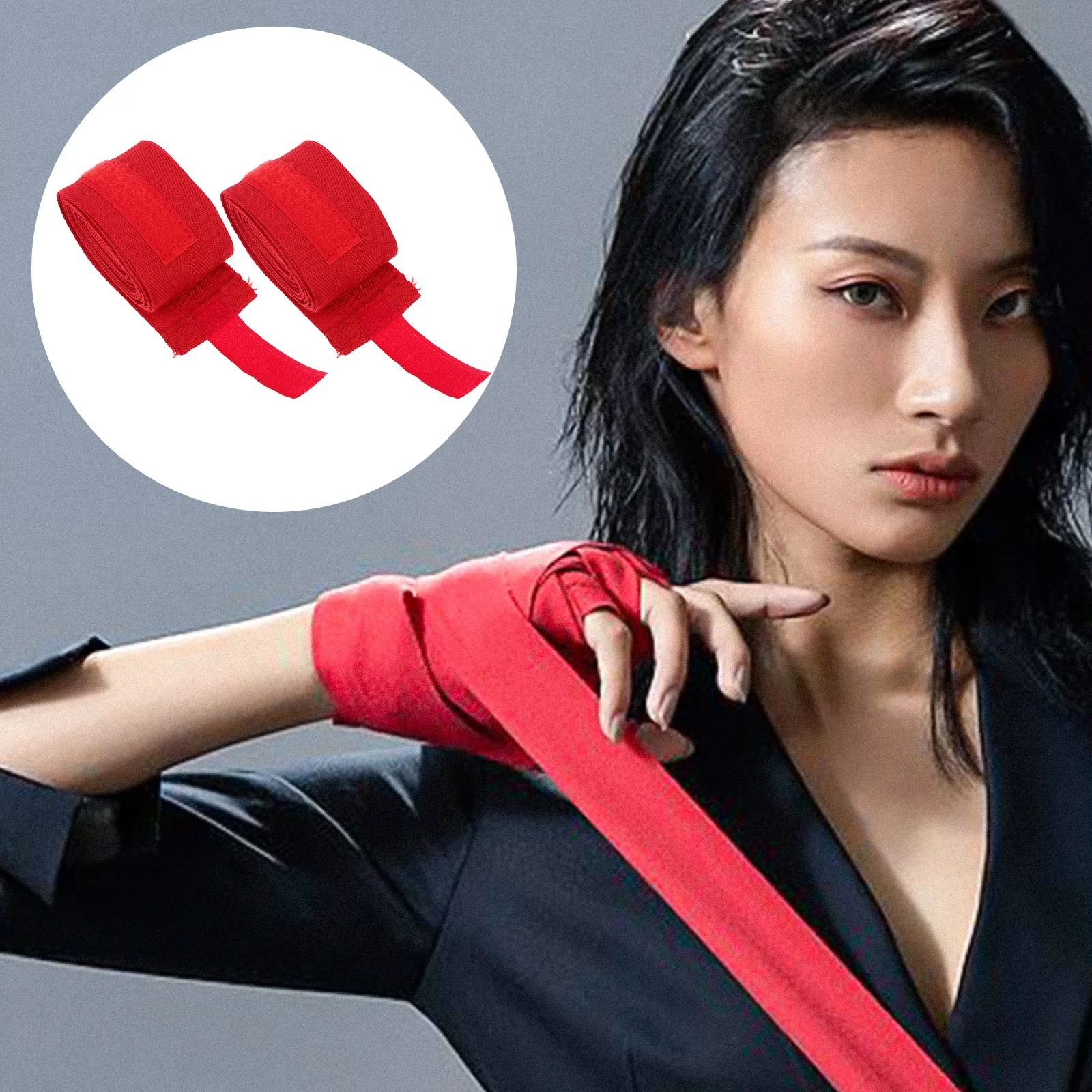 

2 Pairs Cotton H Wraps Boxing Fitness Brace Durable Comfortable Portable Size Martial Arts Gym Training
