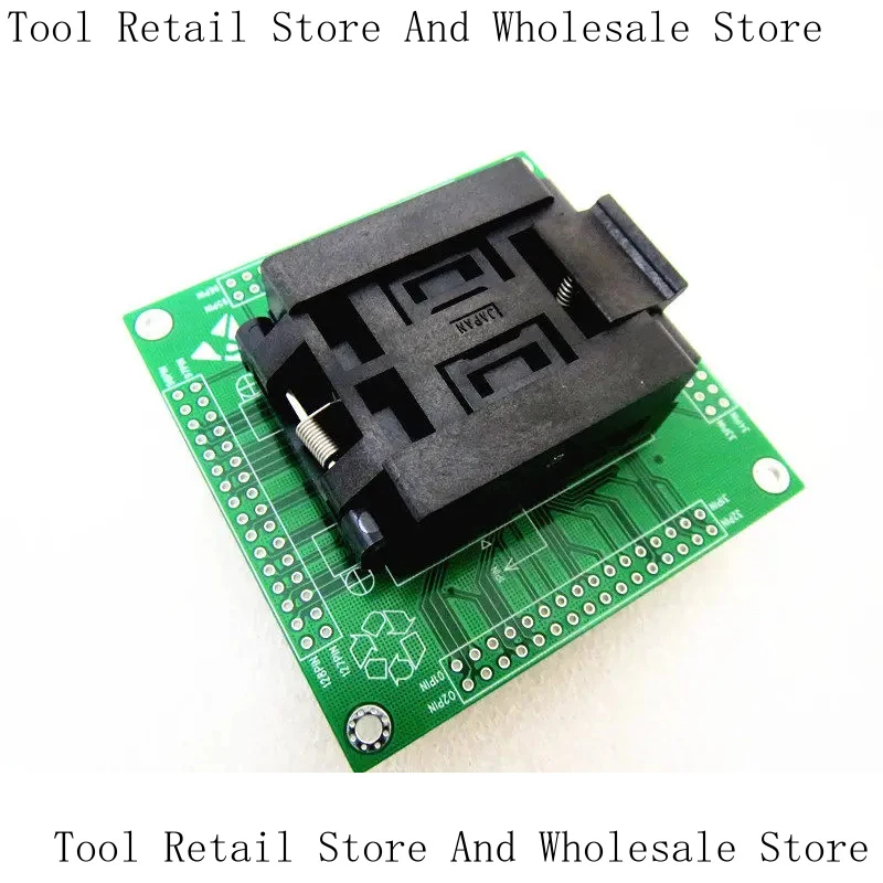 IC51-1284-1702 QFP128 Burner , Test And Programming Seat Is Equipped With A Grounding Column GND+EPAD