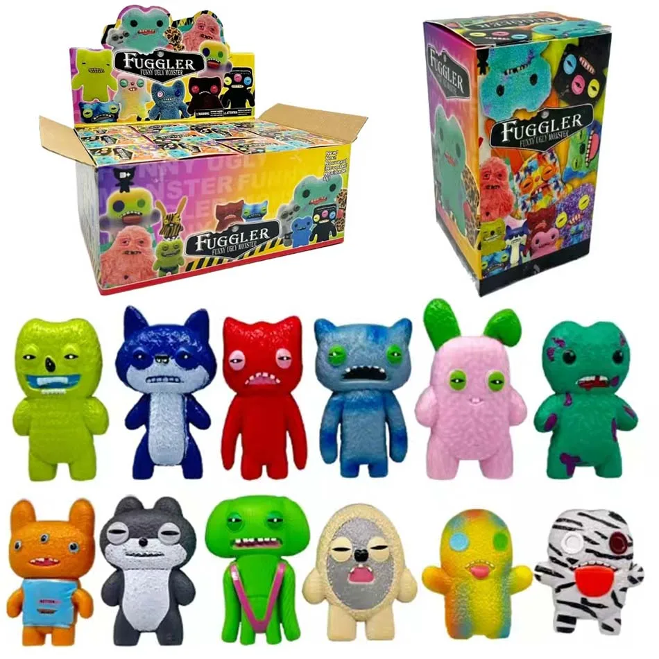 

12Pcs Fuggler Funny Ugly Monster Series Cute Anime Figure Mystery Box Desktop Decoration Toys Surprise Birthday Gift