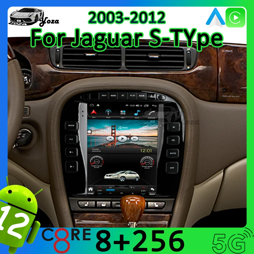 

Автомобильная магнитола Yoza Carplay для Jaguar S-TYPE 2003-2012 Android11, экран Tesla, мультимедийный плеер, GPS-навигация, стерео, подарок, инструменты