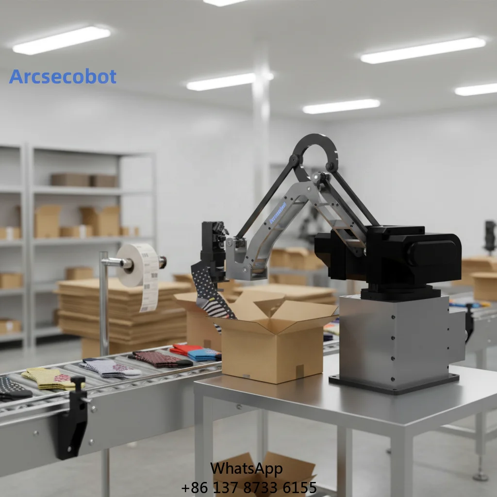 Automatic 4 Axis Robot Arm For Sock Packing Best Choice For Light Industrial Task