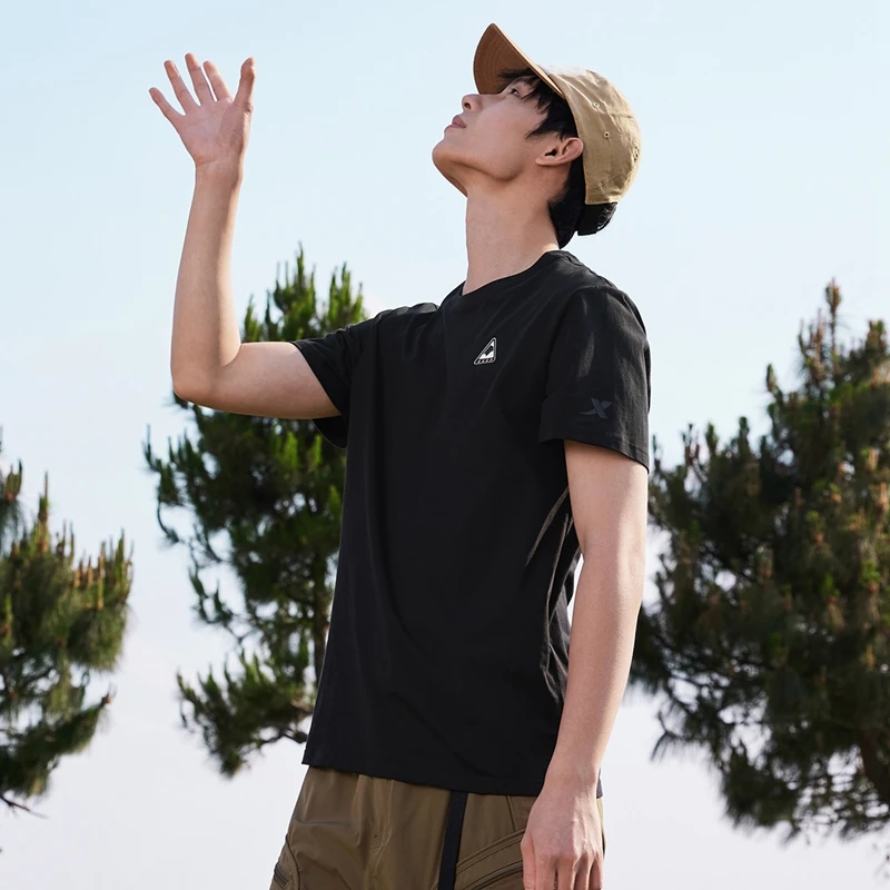 Xtep Knitting Short T Shirt For Men 2024 Summer Fashion Sports Sweatshirt Sweat-Absorbing Leisure Comfortable Tops 876229010078