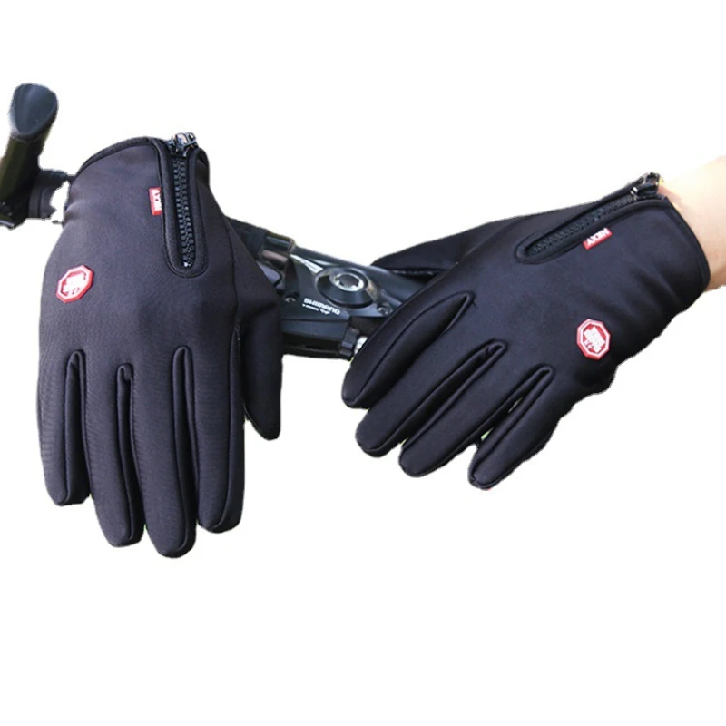 Nuovi guanti invernali Uomo Donna Touch Guanti da moto impermeabili freddi Sport all\'aria aperta maschili più guanto da sci da corsa caldo in velluto