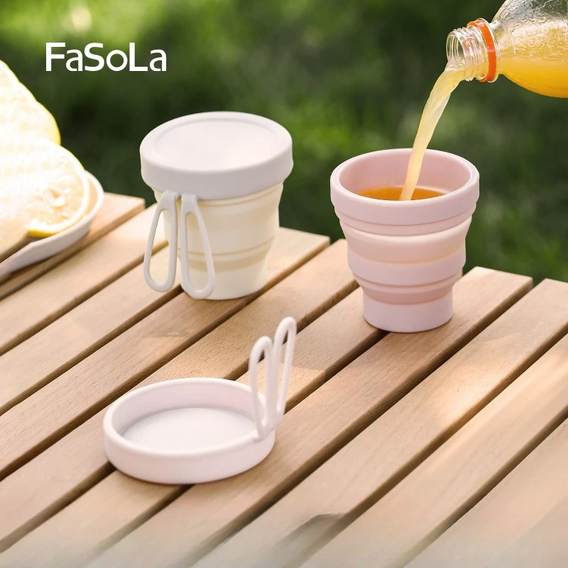 

Collapsible Water Cup Portable Cups Food-Grade Resistant Silicone Outdoor Taza Travel Tooth Becher Mouthwash Copas اكواب