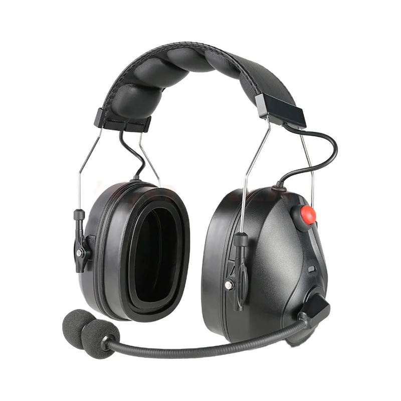 Racing Communication Headset Ran-3500Q Dual Earmuff Intercom Convenient Behind-the-Head Telephone Headset