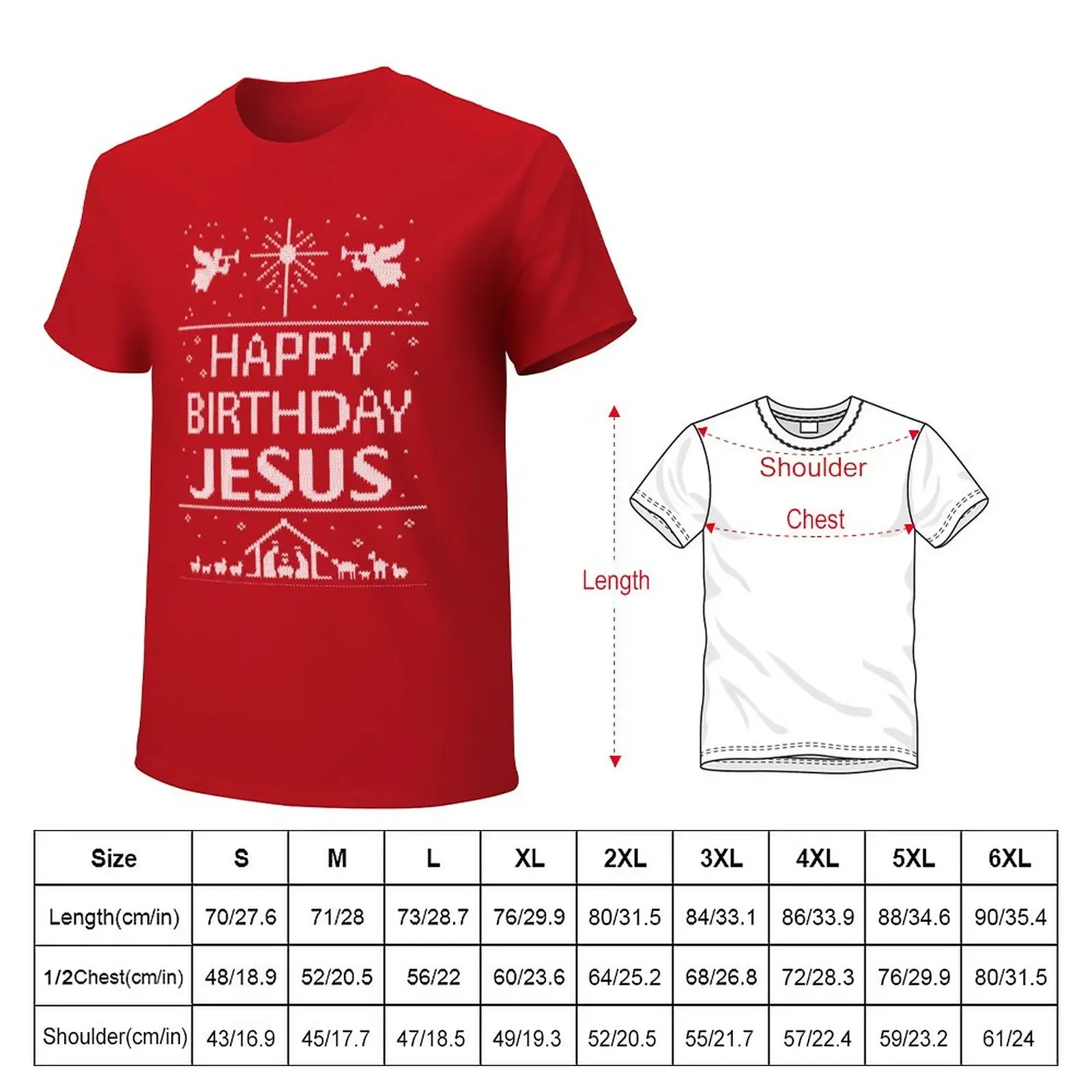 Happy Birthday Jesus-น่าเกลียดเสื้อสเวตเตอร์คริสต์มาส scandinavian knit สีแดงขาวศาสนาคริสเตียนเสื้อยืดเหงื่อสำหรับผู้ชาย