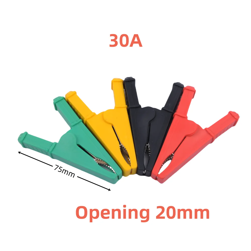 Solid Copper Alligator Clips 30A/50A/100A Fully Enclosed Insulated High-Voltage Protective Sleeve Test Clips Grounding Clips