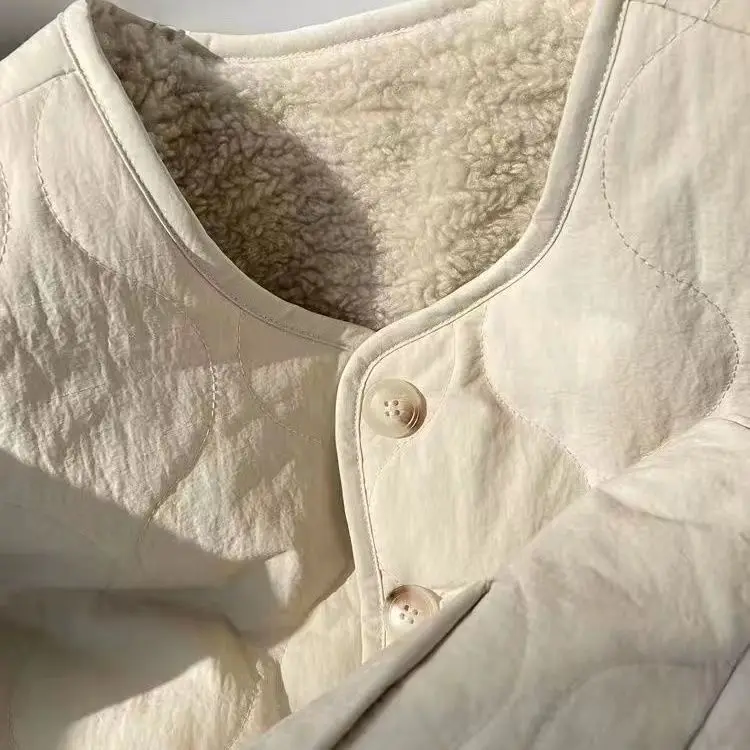 سترات صدريات سترة نسائية رفيعة بدون حمالات خريف من الفلانيل بأزرار سفلية مناسبة للترفيه مبطنة كلاسيكية بسيطة وأنيقة تناسب الجميع