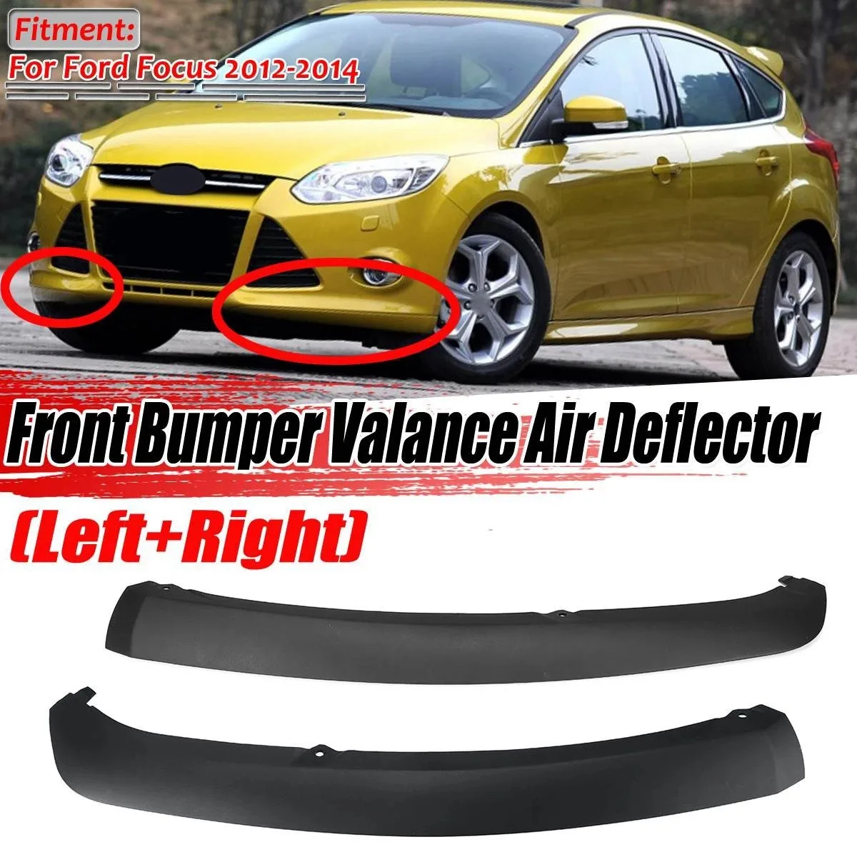 Imagem -02 - Spoiler de Lábios Dianteiro Divisor de ar Painel de Valance Inferior para Ford Focus 20122014 Fo1095244c Cp9z17626b Pcs