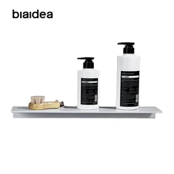 Matt Black Wall Shelf Bathroom Ledge Shower Accessories 20-60cm Modern Kitchen Shower Bath Storage Rack Wholesale Promotion