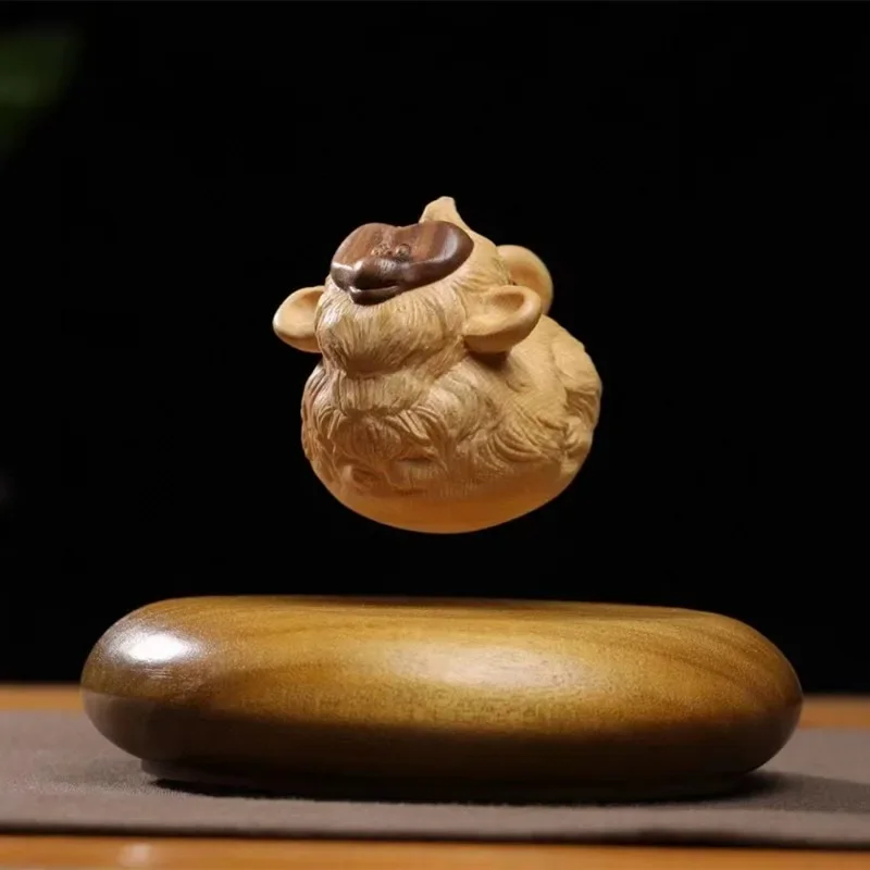 Maglev wood carving twelve zodiac ornaments desktop office living room creative high-end gifts