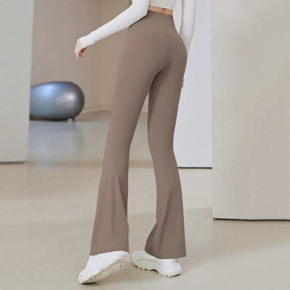 Korea Style High Waist Tight Slim Fashion Women Pants Knitted Female Floor Slam Trousers Flare Pants Trousers 2023 Sports Pants