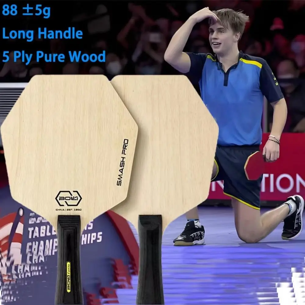 

New 5Ply Table Tennis Paddle Hexagon Pure Wood Table Tennis Racket Professional Long Handle Table Tennis Bottom Plate
