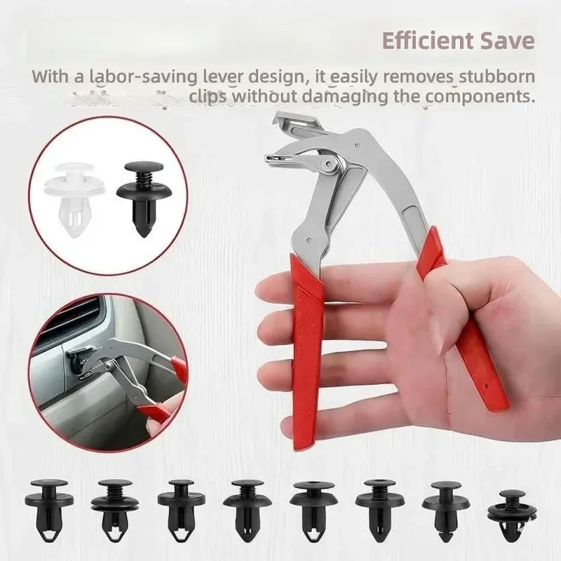 Car Trim Removal Tool Kit Clip Pliers Plastic Rivet Puller for Door Dashboard Interior Panel Disassembly and Maintenance Pliers