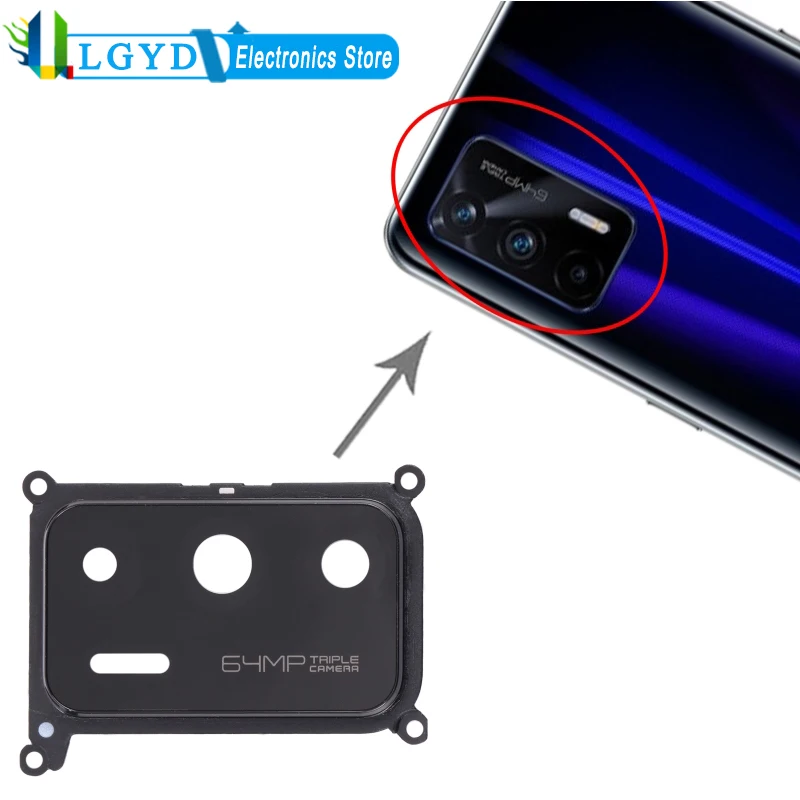 Rear Camera Cover with Lens For OPPO Realme GT 5G RMX2202 Back Camera Lens Cover Replacement Part