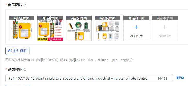 F24-10D/10S 10-point single two-speed crane driving industrial wireless remote control