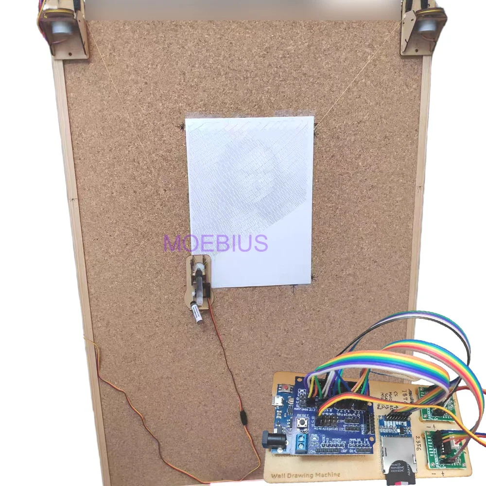 2024 Draw Wall Painting Robot with Cable Plotter Arduino Maker Project Kit Polar Graph with Motor DIY STEM Toy Parts