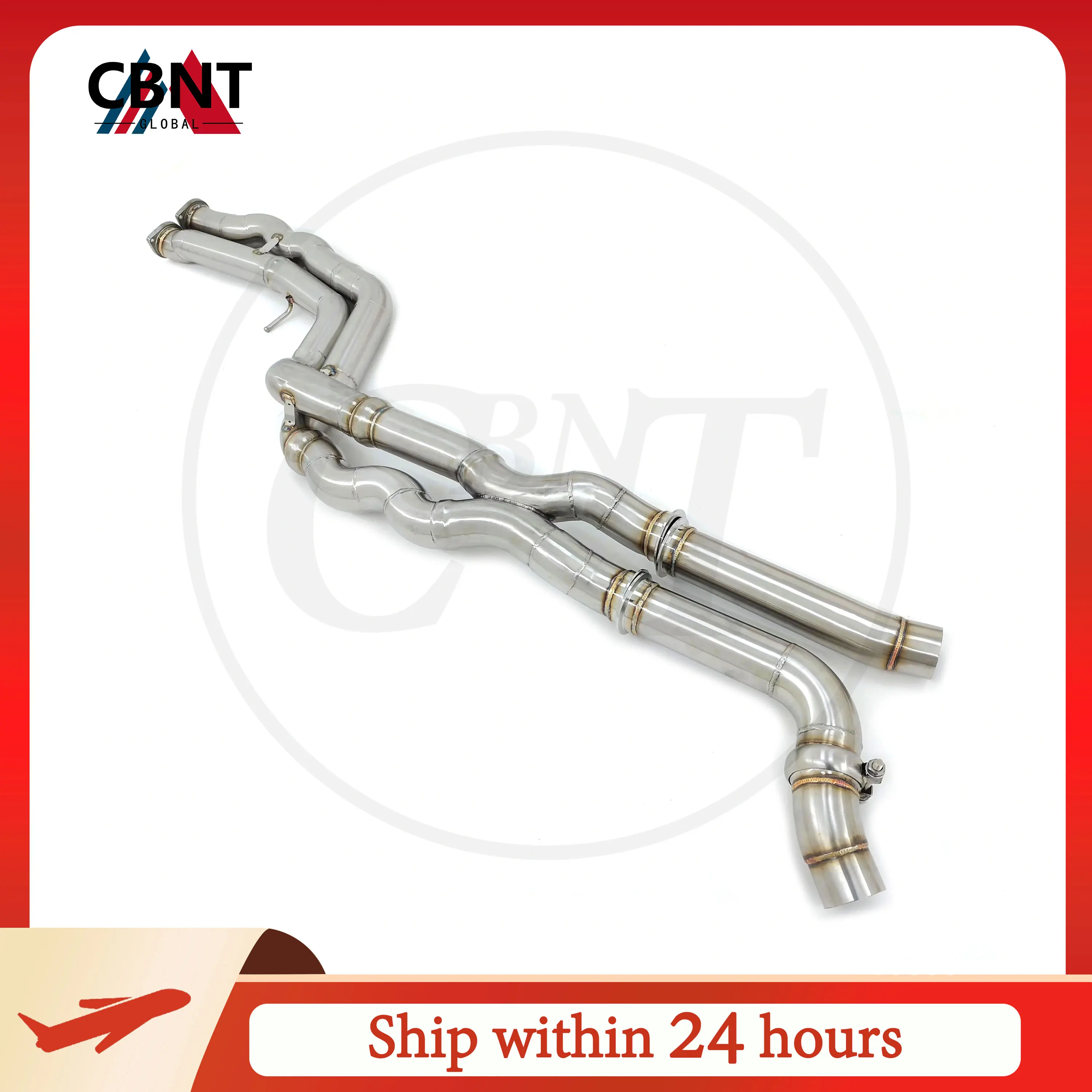 

CBNT for BMW S55 F87 M2C 3.0T Exhaust Middle-pipe System Equal Length 70mm/2.75inches SS304 Stainless Steel Performance Mid Pipe