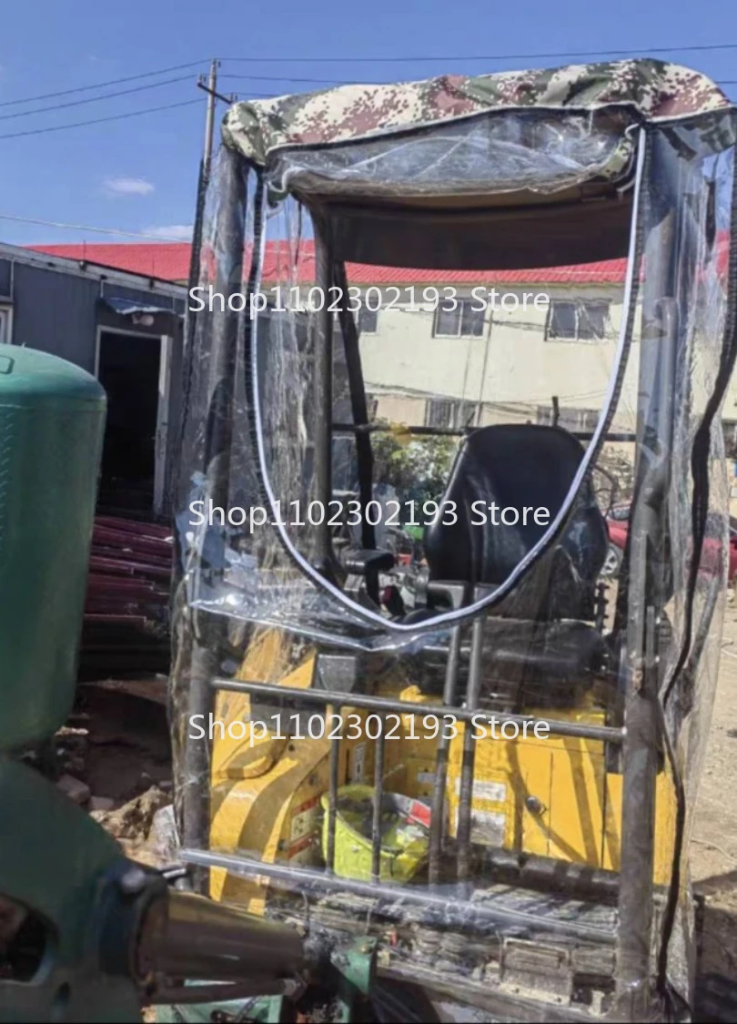 1pc Mini Excavator Cover Warm Awning PVC Windproof （Window Type）