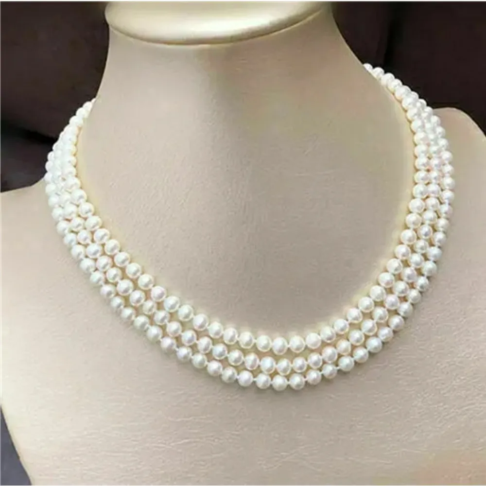 

AAAAA brand new South Sea white pearl necklace with 18 inch 14K gold buckle 6-7mm