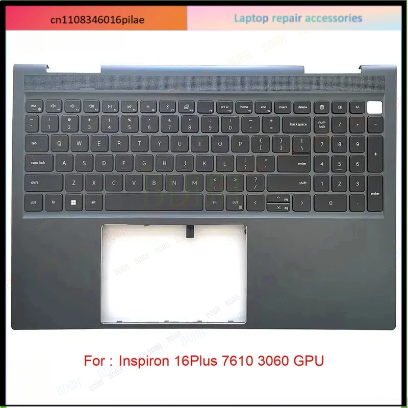 BDBH New Palmrest with Backlit Keyboard For Dell Inspiron 16Plus 7610 3060 GPU Blue 0YRKJM YRKJM 16