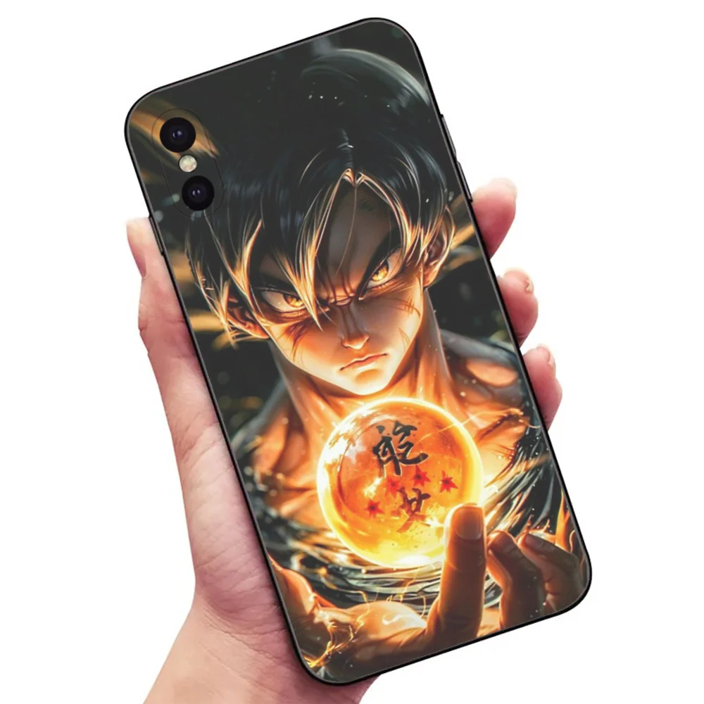 Anime D-Dragon B-Ball Goku Phone Case For Samsung S24,23,22,30,21,10,9,Ultra,Plus,Lite,FE,5G Black Soft Case