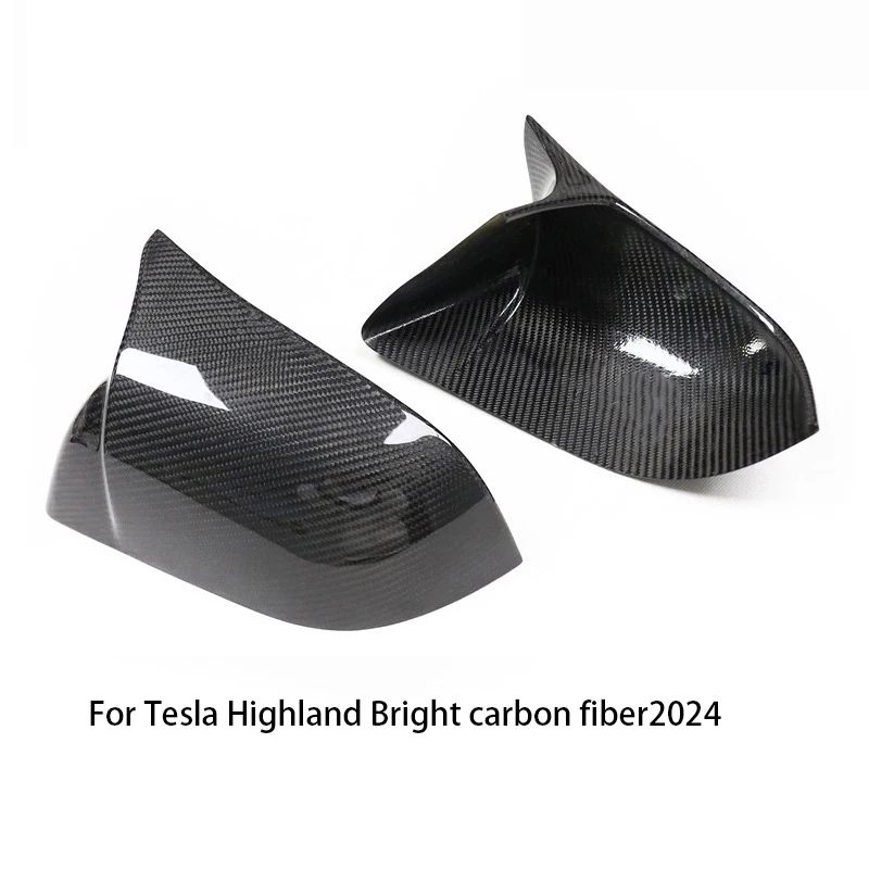 Voor Tesla Model 3/Y 2021 2024 Achteruitkijkspiegel Protector Cover Gemodificeerde Exterieur Accessoires True Carbon Fiber Patroon Achteruitkijkspiegel