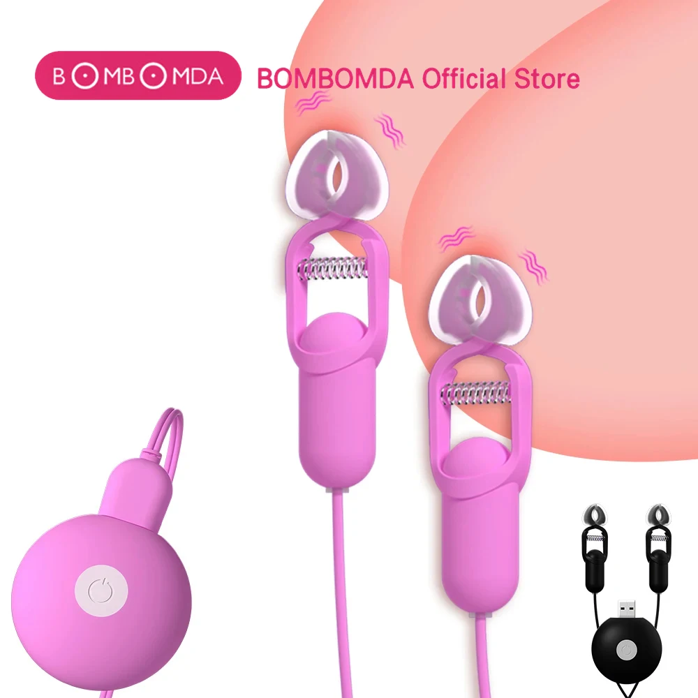 10 Speed Vibrating Nipple Clamp Vibrator for Women Breast Massage Fetish to Breast Labia Clip Stimulation Massager Bdsm Bondage