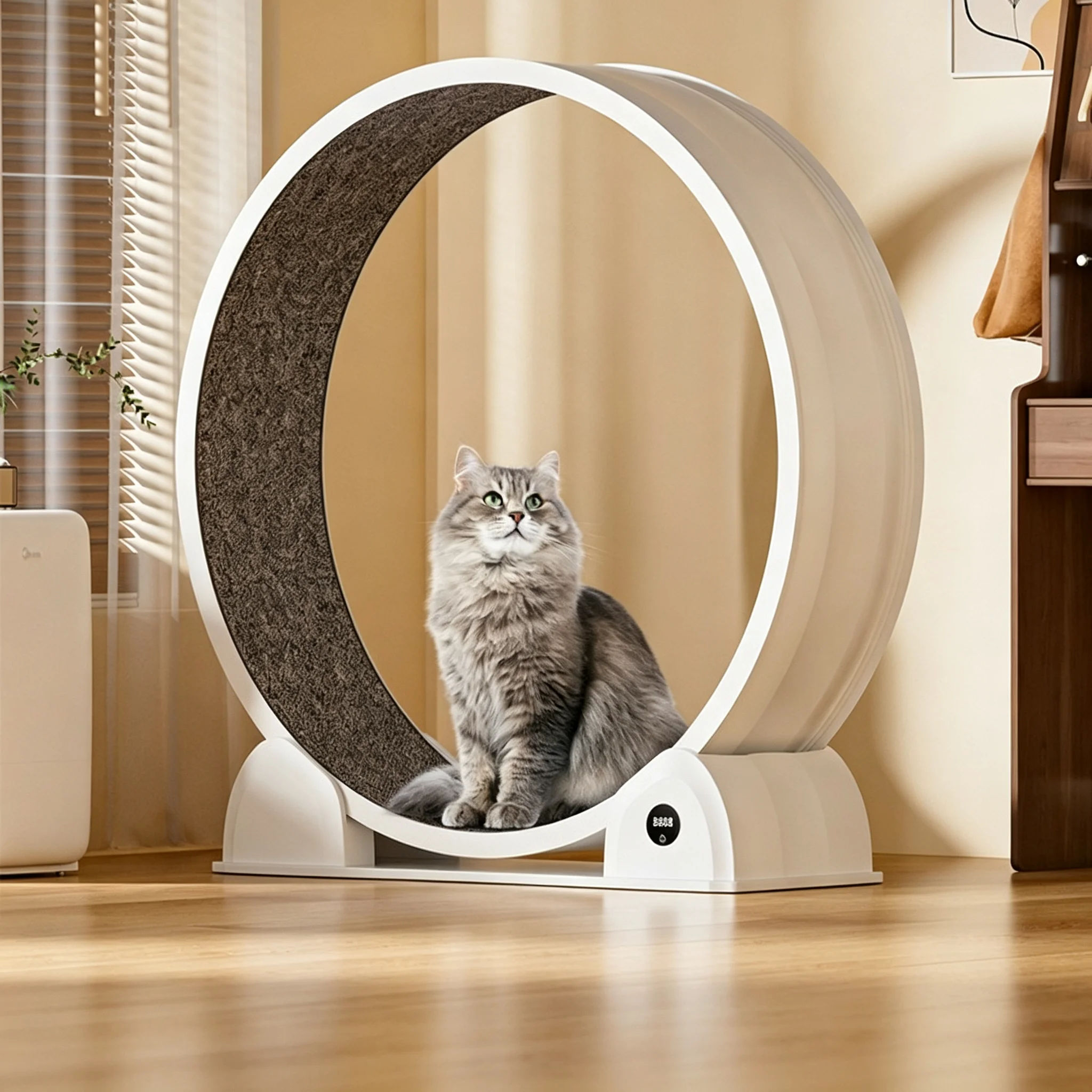 Cat Exercise Wheel Smart Digital Large Cat Running Wheel Diameter Cat Wheel ABS Pet Supplies Plastic Silent Roller Pet Fitness