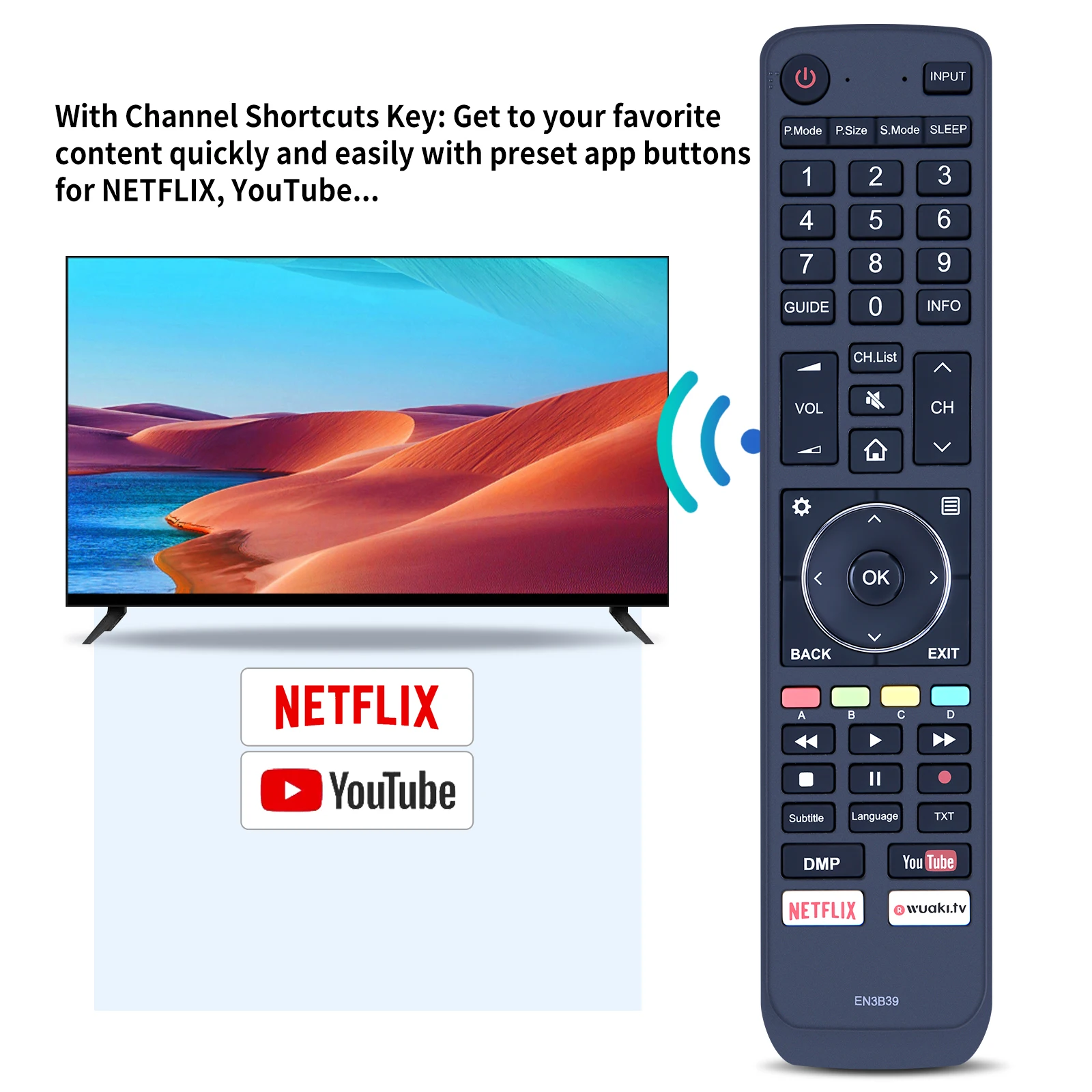 EN3D39 для пульта дистанционного управления HISENSE TV EN3G39 EN3H39 H45N5750 H50N5900 H50N6800 H55N6800