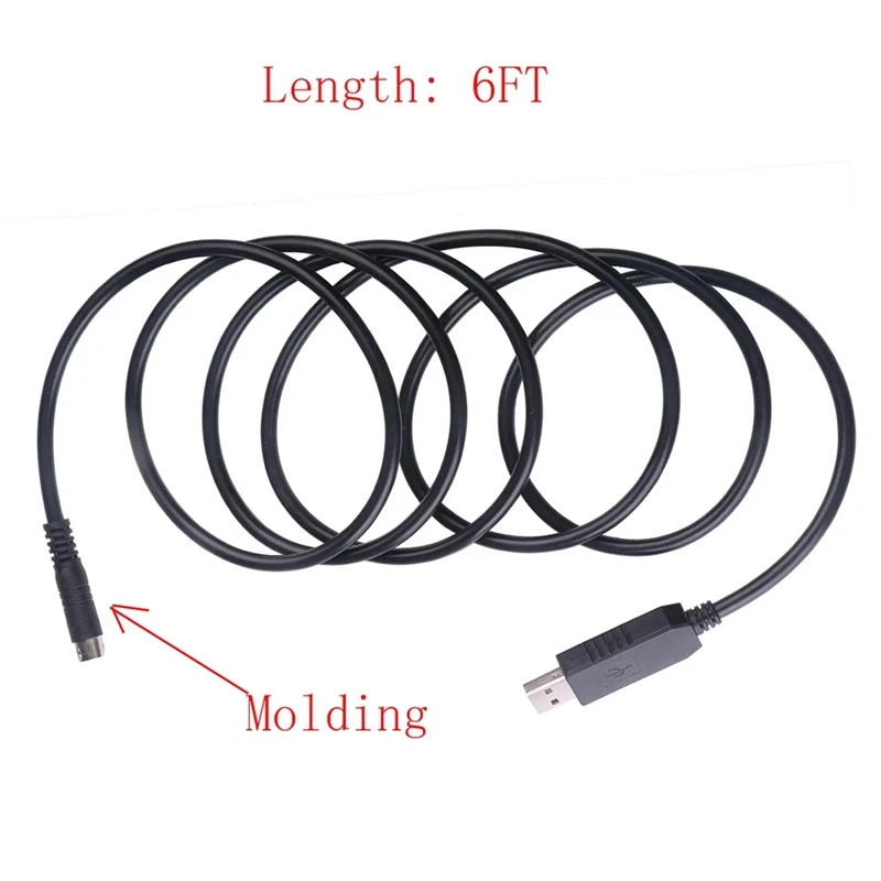 PL2303GT USB 8 Din Mini Plug Adapter RS232 Converter Programming Cable For-Allen Bradley Micrologix PLC 1100 Series