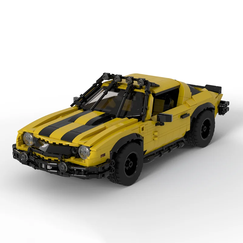 

Конструктор Offroad Camaro Bumblebee Speed Champion: Статическая модель классического автомобиля, гоночная техника, детская игрушка, подарок, технологичные строительные блоки