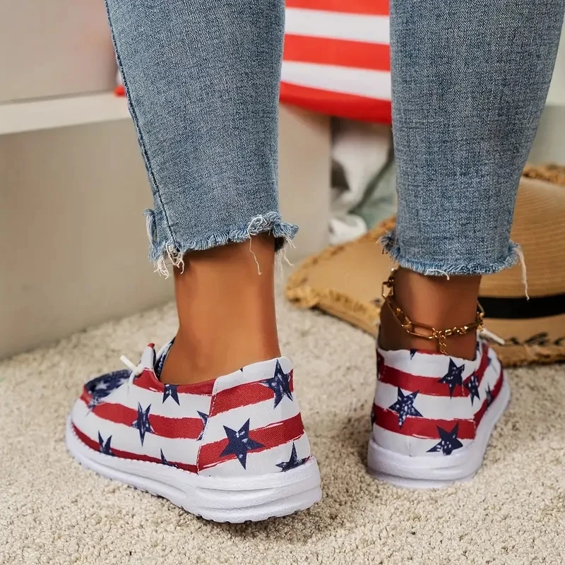 Tênis respiráveis para mulheres, Sapatos LStars Stripes, Designer confortável, Flats ao ar livre, Nova moda