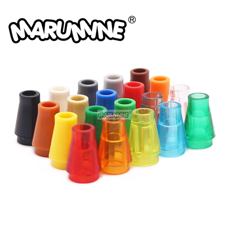 MARUMINE 4589b Cone 1x1 with Top Groove 200PCS Building Blocks Accessories Particles Creative DIY MOC Brick Parts 6188 59900
