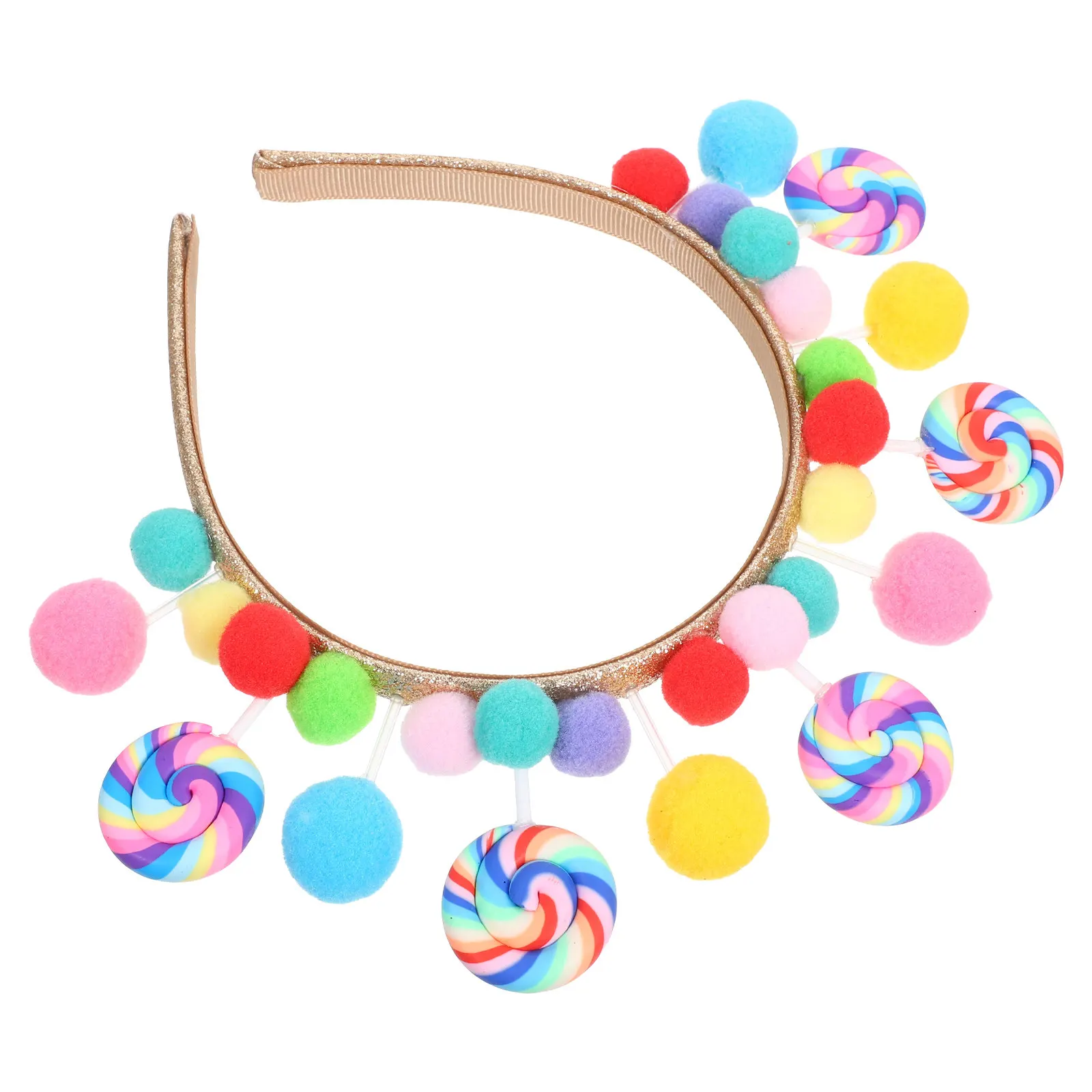 

Girls Lollipop Headband Cartoon Candy Inspired Playful Hair Accessory Comfort Fit for Princess Dress Up Party Amusement Park