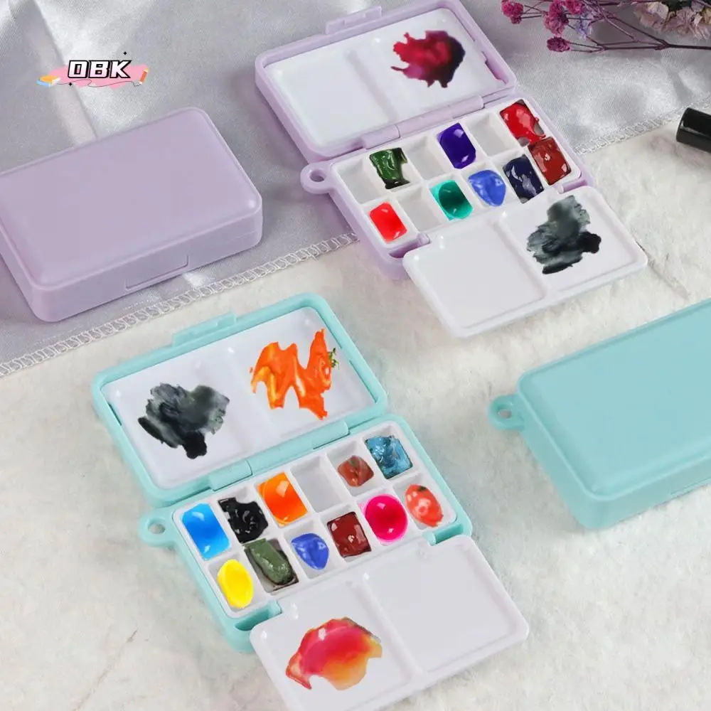 

Portable Mini Portable Painting Box Compact Subpackage Design Watercolor Paint Palette Empty Removable 12/24 Grids Palette