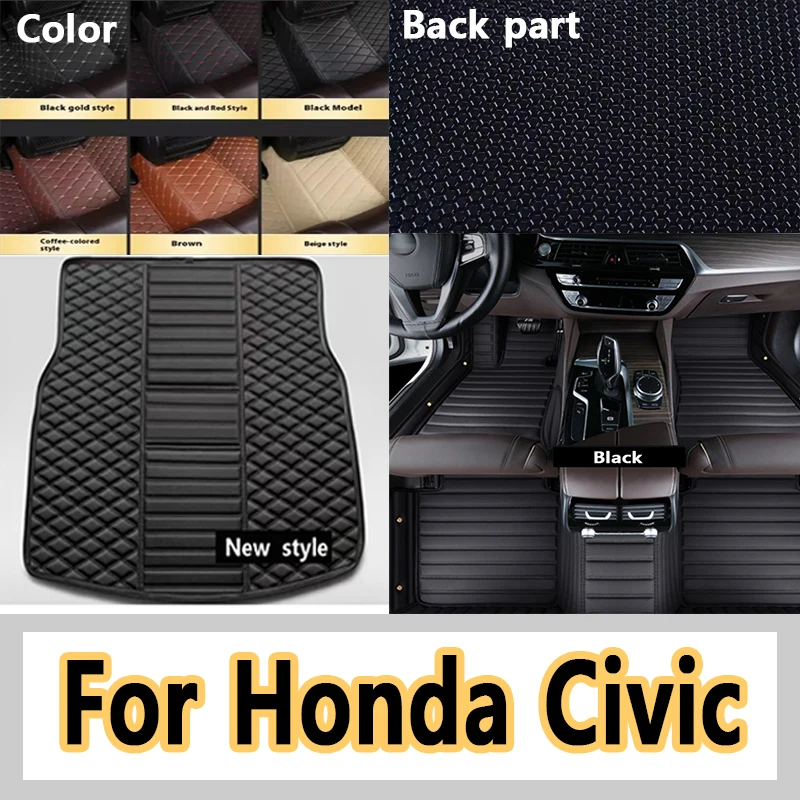 

Роскошные автомобильные коврики для Honda Civic 2005 ~ 2010 MK8, противогрязевые накладки, автомобильные аксессуары, нескользящие накладки, водонепроницаемые напольные коврики, автомобильные коврики