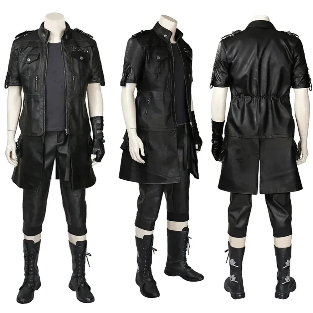 FF15 Noctis Lucis Cosplay Costume Game Fantasy Suit Faux Leather  Coat Pants Full Set and Individual Items Are Sold Custom Size