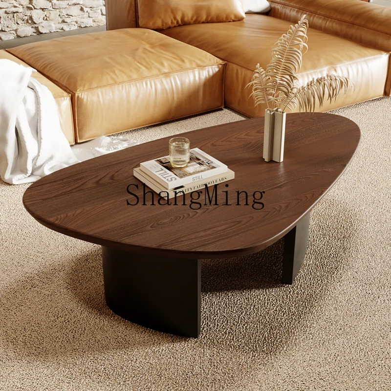 

SM solid wood coffee table household living room modern simple light luxury small apartment triangular tea table