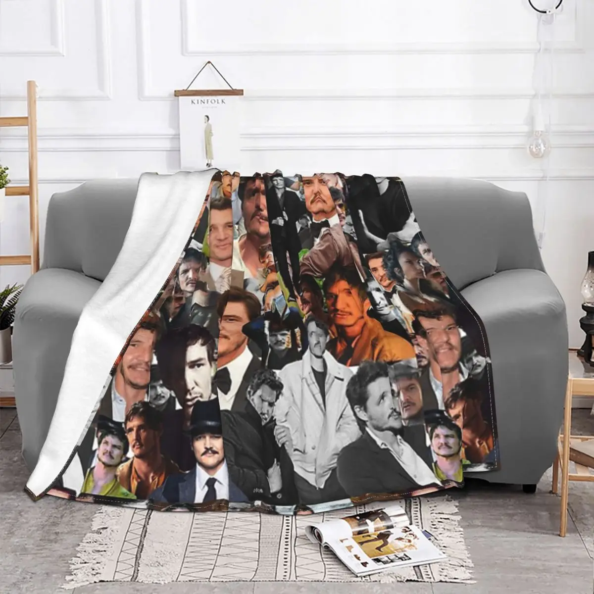 Meilleur Acteur De Groupe Blanket Flannel Pedro Pascal Ultimate Collage Cute Thin Throw Blankets For Sofa Outdoor Bedding Throws