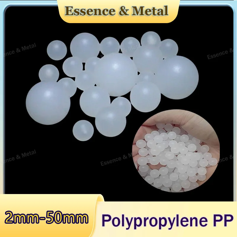 3-200pcs White Polypropylene PP Solid Bearing Ball 2mm-50mm Translucent Ball Suitable For Industrial And Medical Applications