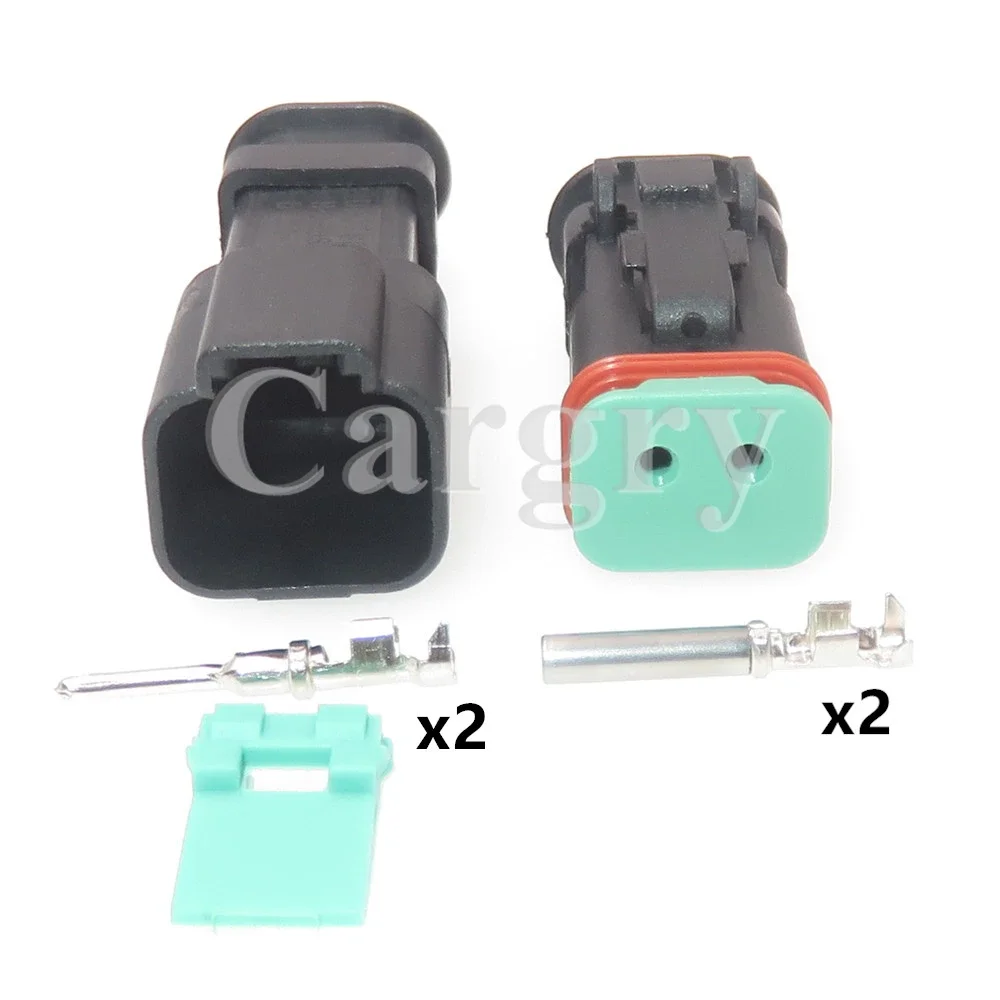 1 Set 2P DT04-2P-E008 DT04-2S-E008 Automobile Fuel Spray Nozzle Electric Wire Socket AC Assembly Car Pump Cable Plug