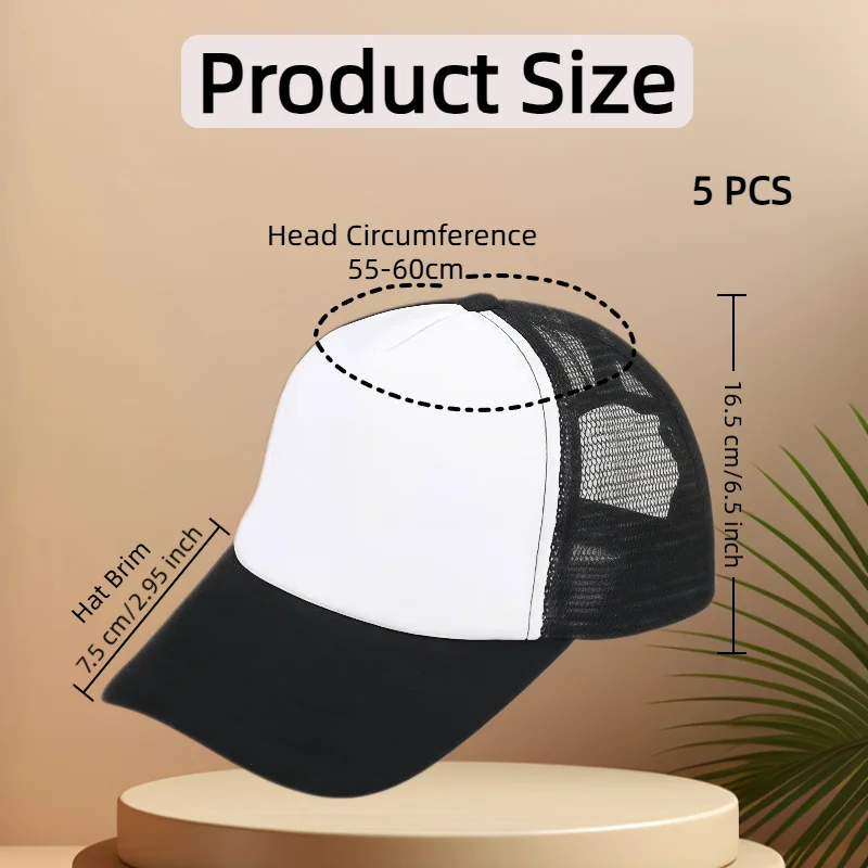 5pcs diy paint Sublimation Tr - огляд і ціна Hat Sublimation Blank
