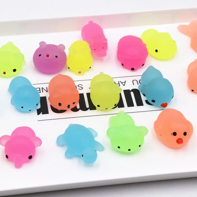 Luminous Glow-in-the-Dark Seal Squishy Toy, TPR Soft Mini Animal Ball, Stress Relief & Squeeze Fidget Toy