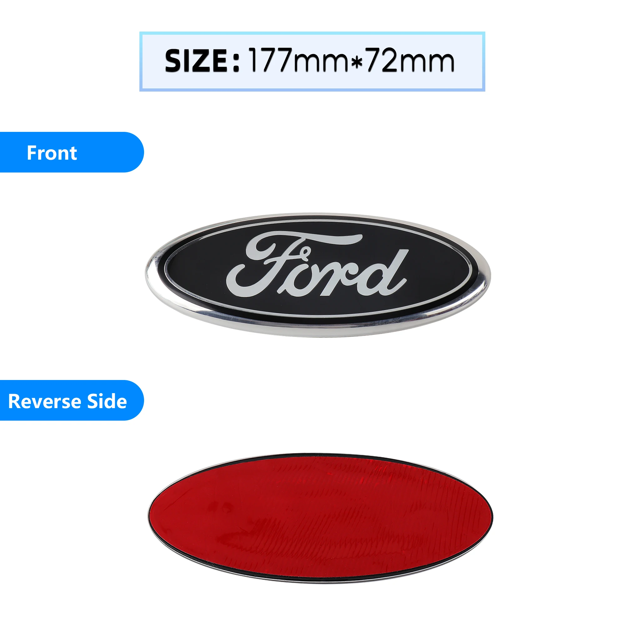 Auto-Fronthaube-Emblem-Aufkleber, Motorhaube-Kofferraum-Aufkleber für Ford Ecosport Explorer Ranger Focus Fiesta Mondeo Shelby Transit Escape