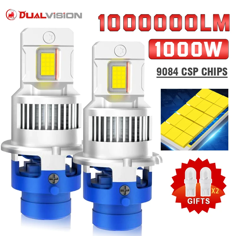

D2S D4S Led Car Headlights Bulb D1S D3S D2R D4R D1R D3R LED Car Light High power 1000W Plug and Play CSP Chips Turbo Lamp 6000K