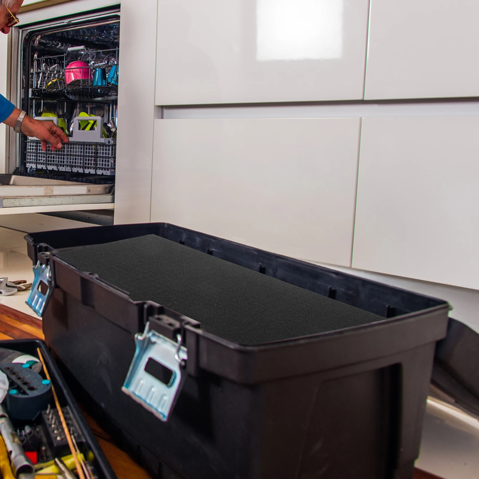 High-Density Grid Sponge Pad For Toolbox Anti-Vibration Liner Mat Foam Insert Blocks Crafts Storage Drawer Use