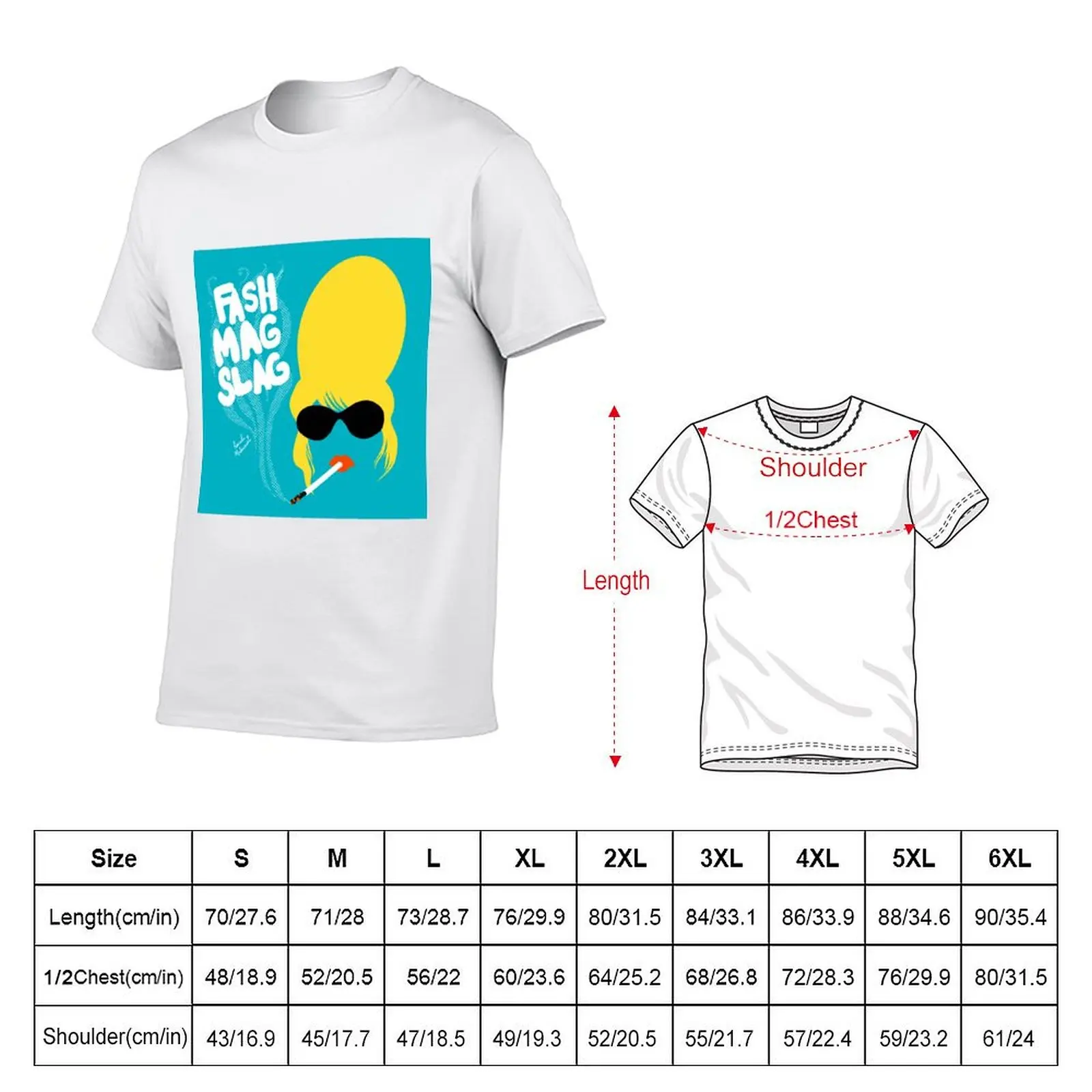 Patsy FASH MAG SLAG T-Shirt Casual Loose Fit Short Sleeve T-Shirt