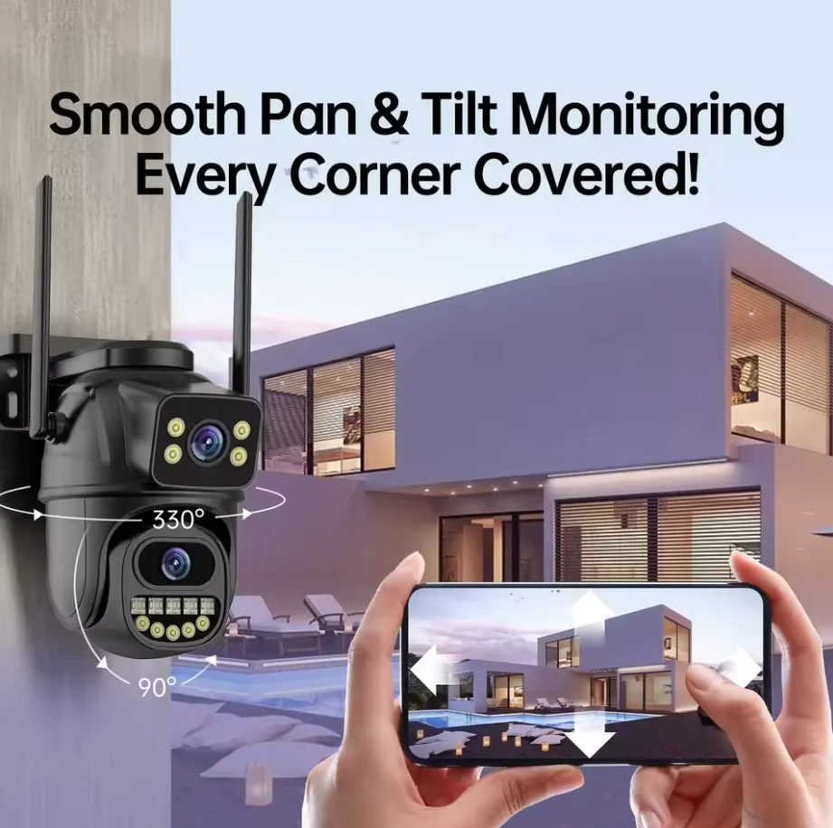 كاميرا 8MP 4K xiaolian PTZ Wifi مع عدسة مزدوجة شاشات مزدوجة AI كشف الإنسان كاميرا IP لاسلكية خارجية CCTV الأمن